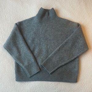 Blue turtleneck